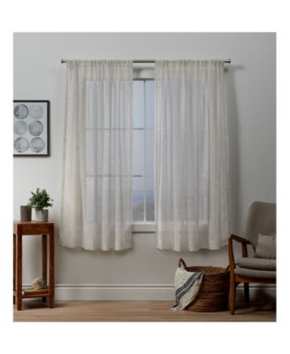 Itaji Sheer Rod Pocket Top Curtain Panel Pair