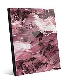 Mud Flow in Mauve Abstract Acrylic Wall Art Print Collection