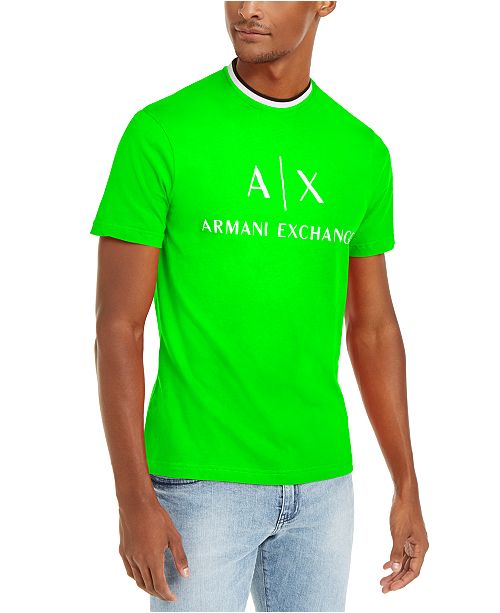A X Armani Exchange Men S Neon Glo Hyperbright Logo T Shirt