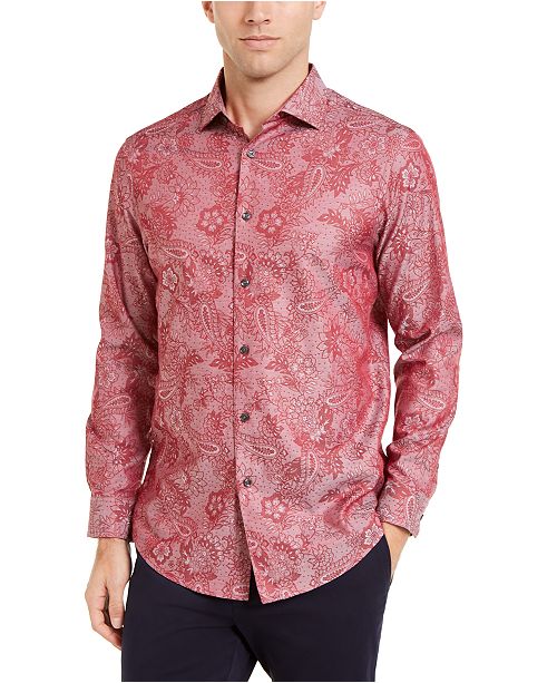 Tasso Elba Men S Jacquard Paisley Shirt Created For Macy S