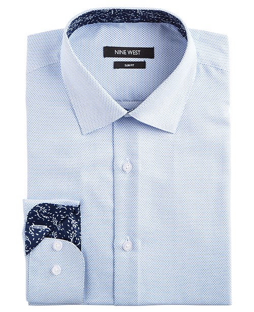 Nine West Men S Slim Fit Wrinkle Free Performance Stretch White