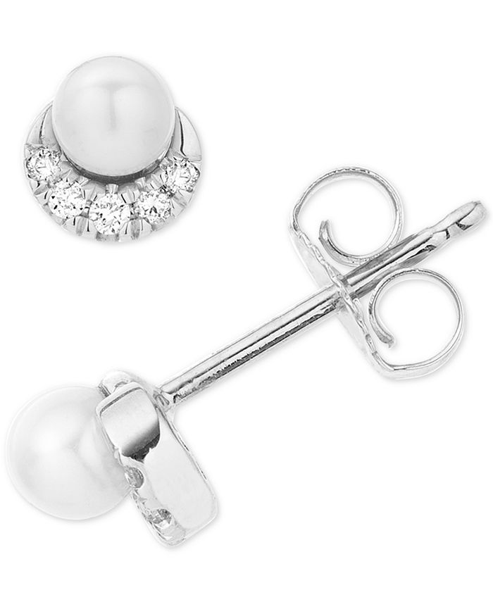 Elsie May Diamond (1/20 ct. t.w) & Cultured Freshwater Pearl (31/2mm