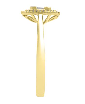 Macy's - Round and Baguette Diamond (1/3 ct. t.w.) Composite Ring in 14K Yellow Gold
