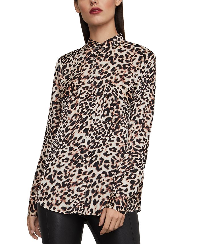 Leopard print blouse macy's sale