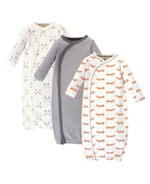 Touched By Nature Baby Girl Organic Kimono Gown 3-Pack