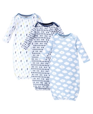 Luvable Friends Baby Girl Cotton Gowns 3-Pack