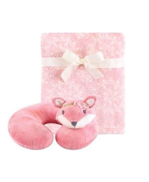 Hudson Baby Travel Neck Support Pillow and Blanket Set