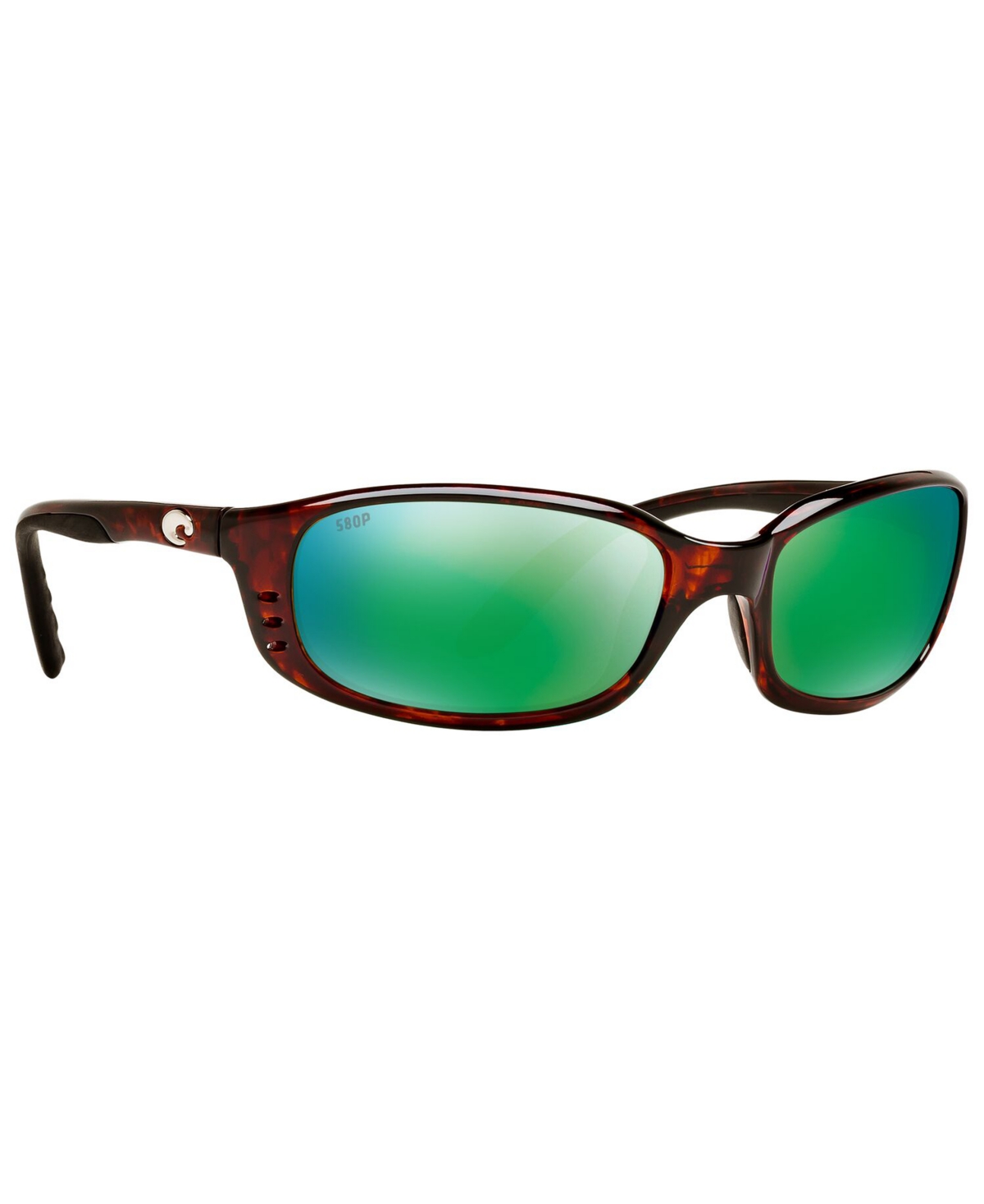 Shop Costa Del Mar Polarized Sunglasses, Brine 06s000004 59p In Tortoise,green Mir Pol
