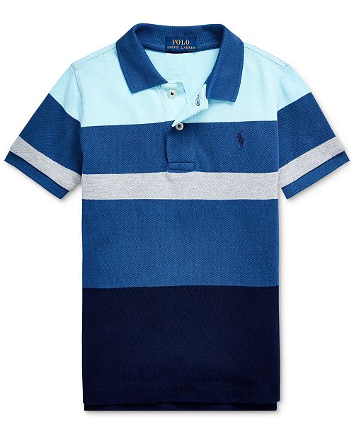 Polo Ralph Lauren Toddler Boys Striped Cotton Mesh Polo Shirt