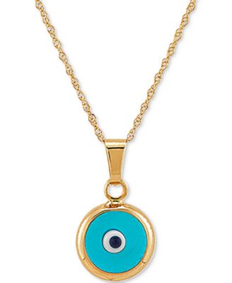 enamel evil eye pendant