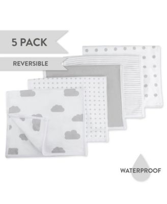 Ely's & Co. Water Resistant Jersey Cotton Burp Reversible Cloths 5 Pack