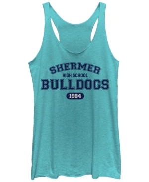 image of Fifth Sun Breakfast Club Shermer High Bulldogs Tri-Blend Racer Back Tank