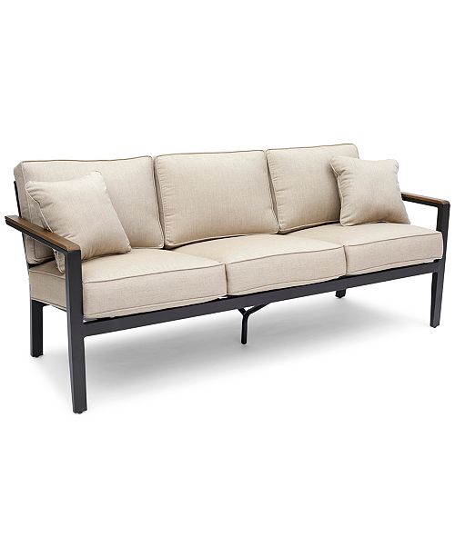 Furniture Stockholm Outdoor Sofa With Sunbrella Cushions Created For Macy S Reviews Furniture Macy S