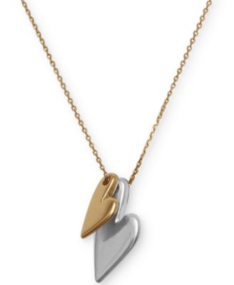 Lucky Brand - Two-Tone Heart Charm Pendant Necklace