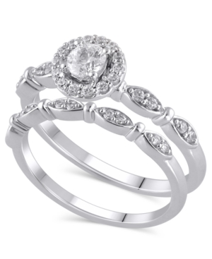 image of Certified Diamond (1/2 ct. t.w.) Bridal Set in 14K White Gold