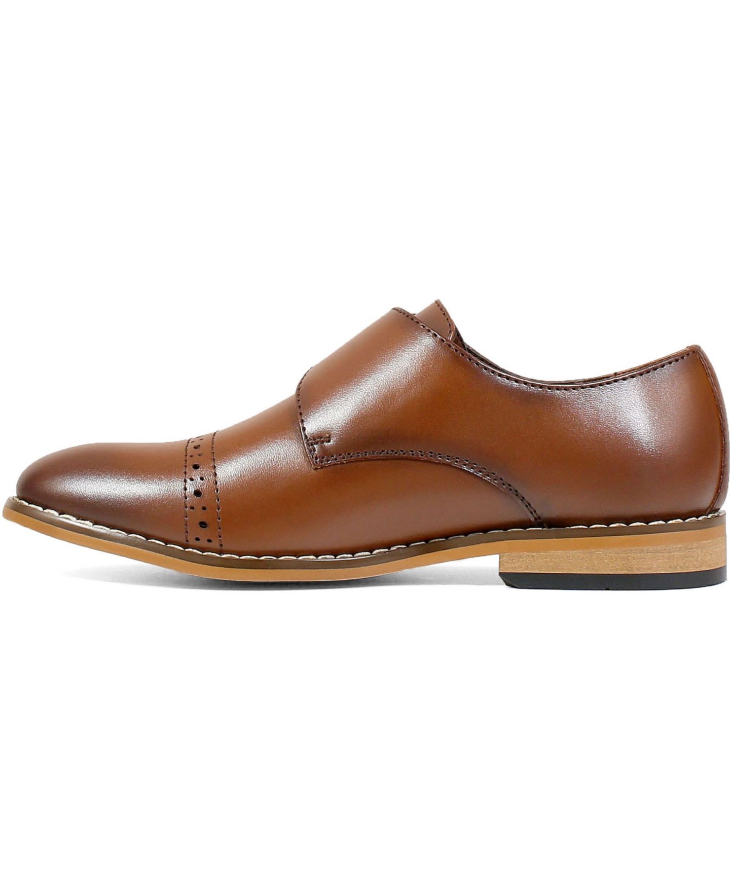 Туфли Stacy Adams Desmond Cap Toe Monk Strap Shoe для мальчиков, цвет: Чёрный — фото 11