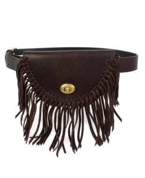 image of Frye & Co Leather Fringe Belt Bag