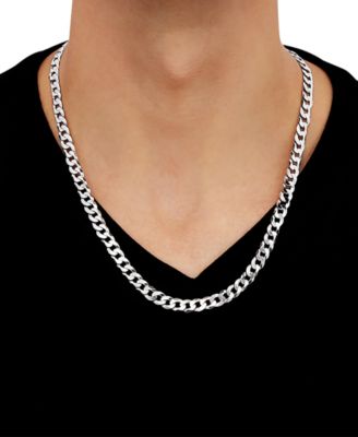Curb Link 22 Chain Necklace (7mm) in 18k Gold-Plated Sterling Silver