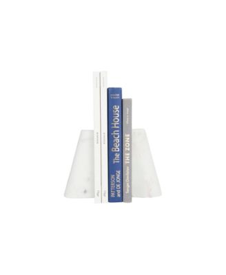 White Marble Bookends - Set of 2