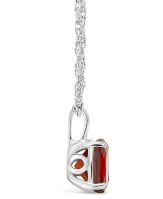 Garnet (2-1/3 ct. t.w.) Pendant Necklace in Sterling Silver. Also Available in London Blue Topaz (2-3/8 ct. t.w.)