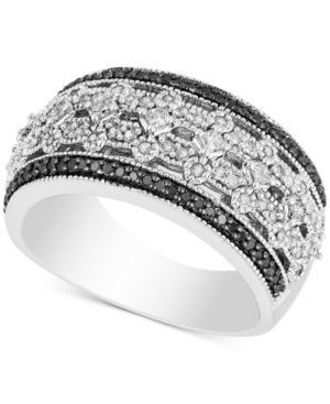 image of Diamond Openwork Milgrain Band (1/2 ct. t.w.) in Sterling Silver