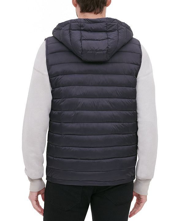 guess hooded puffer vest