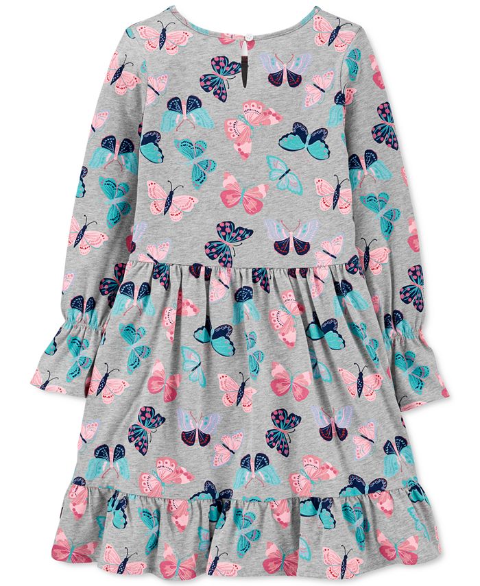 Carter's Big Girls Butterfly-Print Ruffled Dress - Macy's