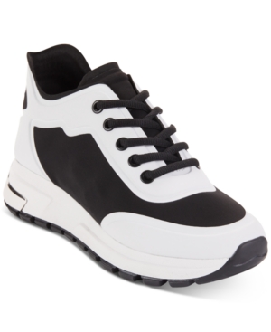 Dkny Mak Lace Up Sneakers In Black White ModeSens