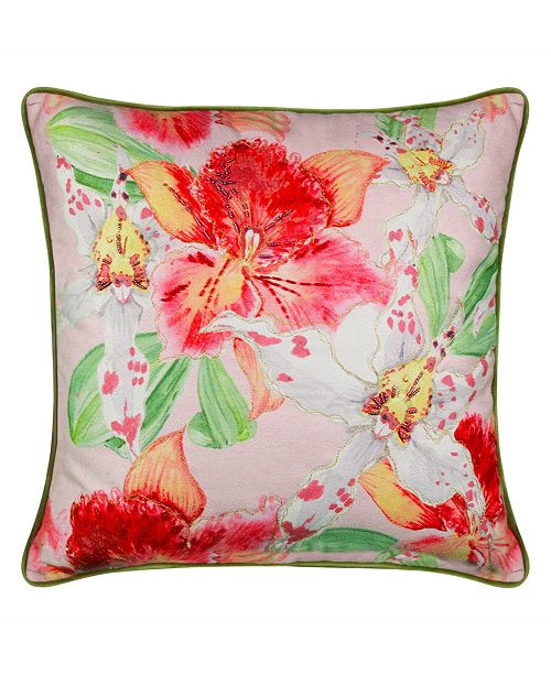 Edie Home Lily Beaded Floral Decorative Pillow Reviews