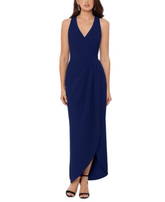 XSCAPE Stretch Crepe Tulip-Skirt Gown - Macy's