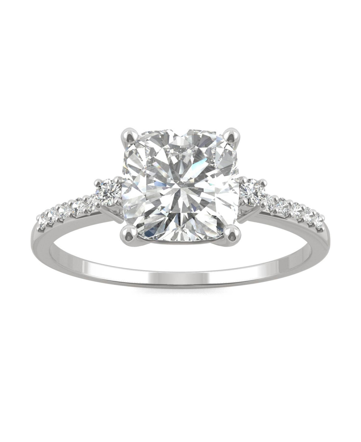 Charles & Colvard Moissanite Cushion Engagement Ring 1-3/4 Ct. T.w. Diamond Equivalent In 14k White Gold