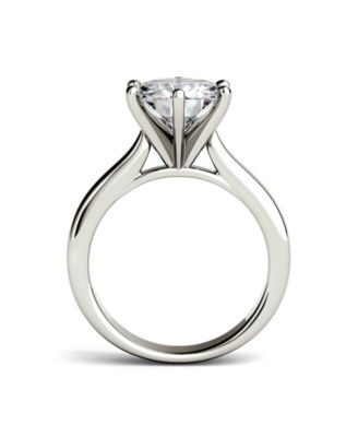 Moissanite Solitaire Engagement Ring 3-1/10 ct. t.w. Diamond Equivalent in 14k White or Yellow Gold