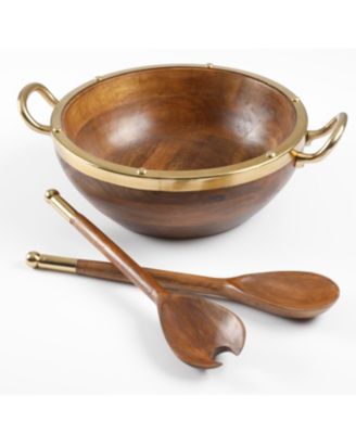 Cravings by Chrissy Teigen - Three Piece Wood and Metal Salad Set