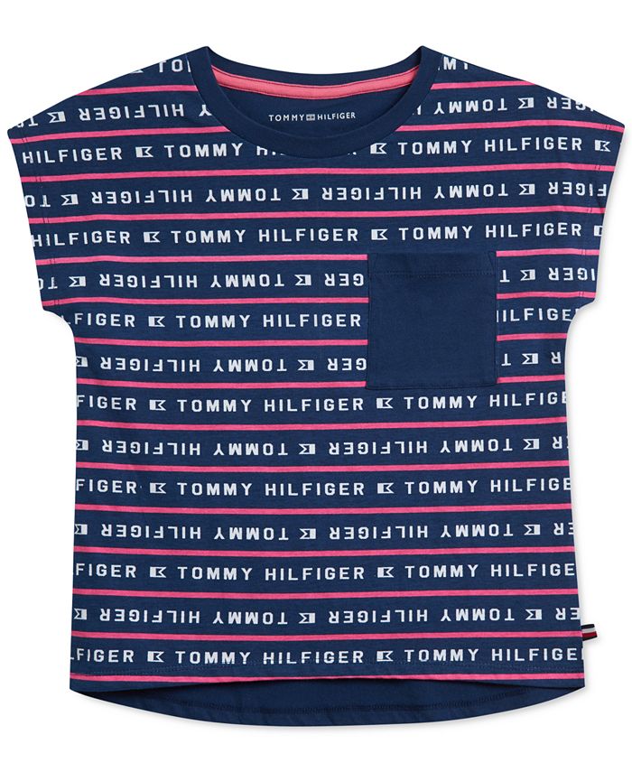 Tommy Hilfiger Little Girls Cotton Logo Striped T-Shirt & - Shirts & Tops - Kids - Macy's