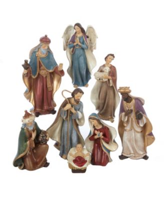 Kurt Adler - 6.25-Inch Resin Nativity Set of 8 Pieces