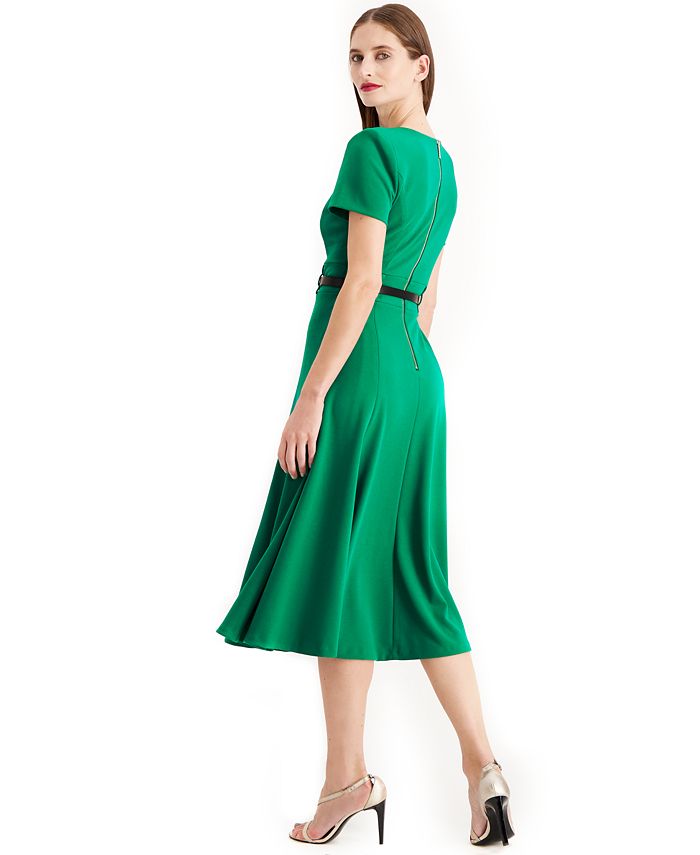 Calvin Klein Belted A line Midi Dress & Reviews Dresses Women Macy's