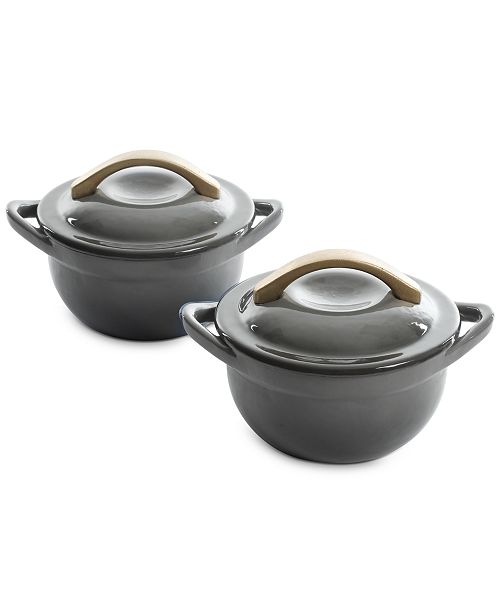 Cravings By Chrissy Teigen Enamel Cast Iron Mini Dutch Ovens Set Of 2 Reviews Cookware Kitchen Macy S
