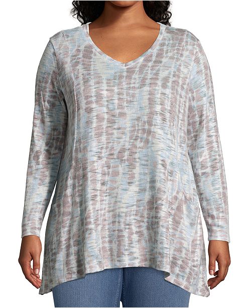 John Paul Richard Plus Size Tie Dyed Top Reviews Tops Macy S