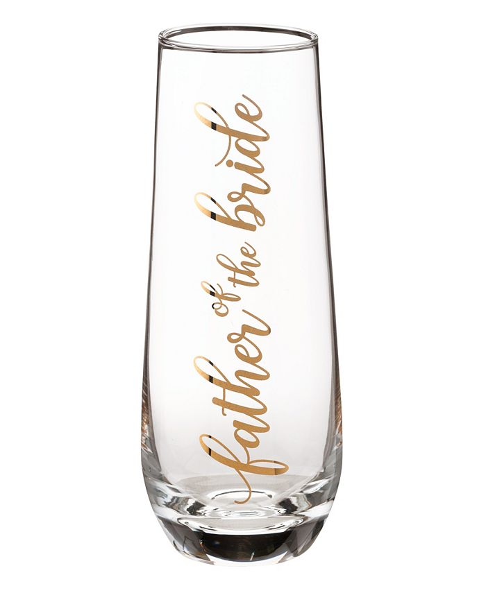 H 5.75 Lillian Rose Gold Maid of Honor Stemless Champagne Glass 