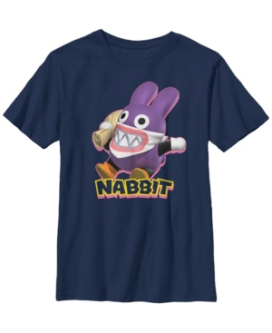 image of Fifth Sun Nintendo Big Boy-s Super Mario Nabbit Action Pose Portrait Logo Short Sleeve T-Shirt