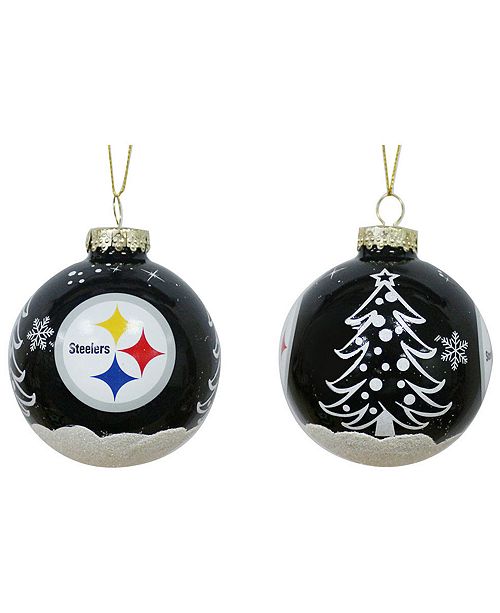 Memory Company Pittsburgh Steelers 3 Glitter Holiday Ball