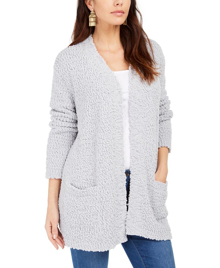 Style & Co Popcorn-Knit Open-Front Cardigan, Created for Macy's - Macy's