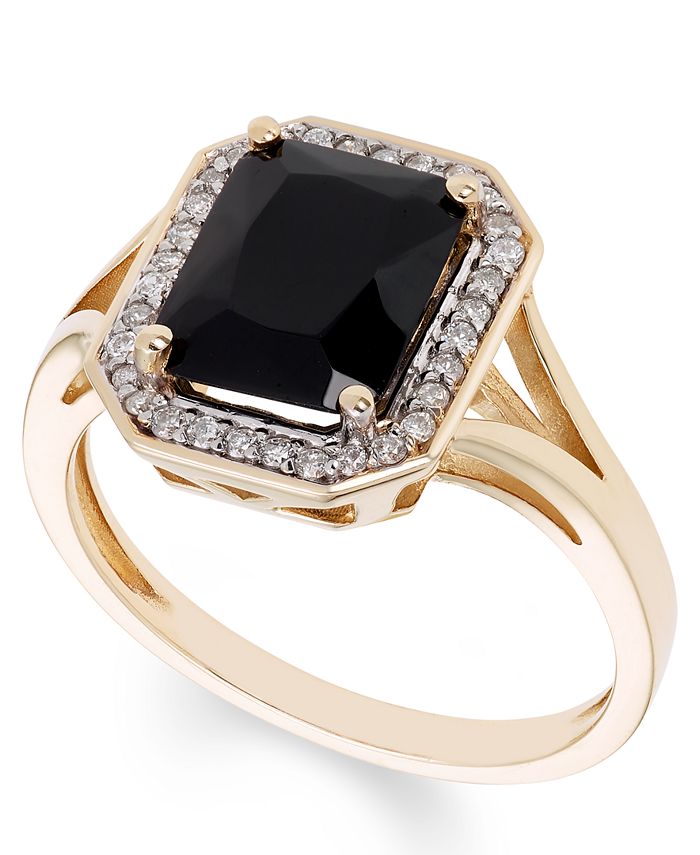 Macy's onyx store ring