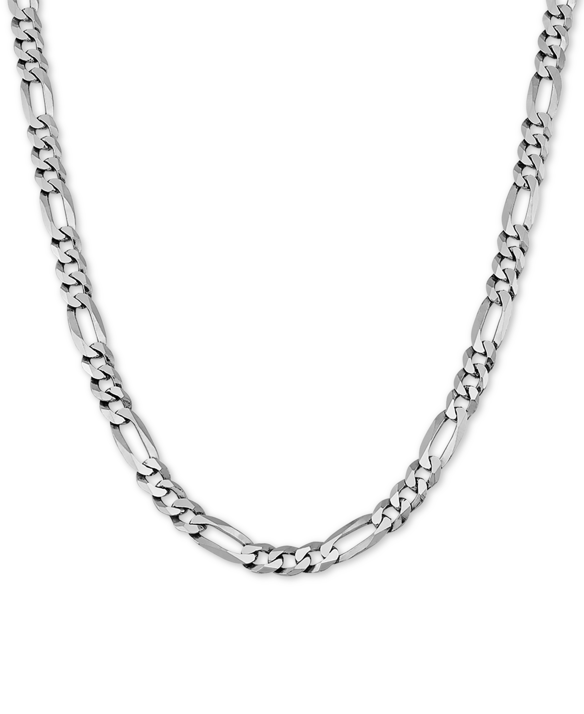 Macy's Figaro Link 22" Chain Necklace In 18k Gold-plated Sterling Silver Or Sterling Silver