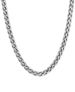 Macy's Wheat Link 24" Chain Necklace In Sterling Silver
