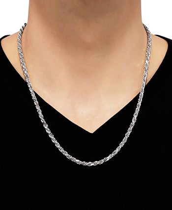 Macy's - Rope Link 22" Chain Necklace in Sterling Silver
