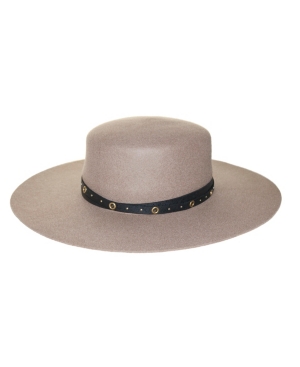 image of Frye Wool Felt Boater With Studded Band