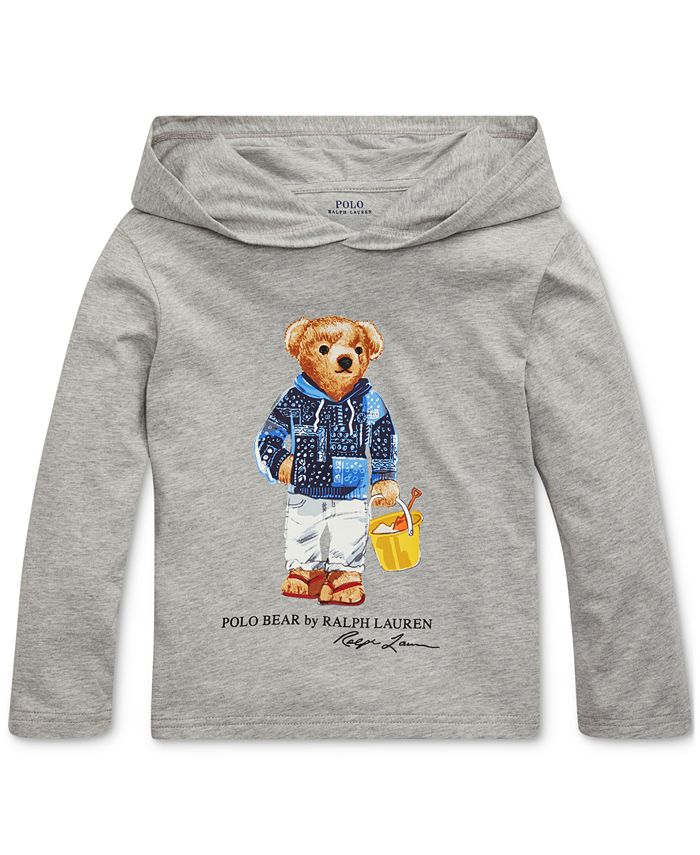 Polo Ralph Lauren Toddler Boys Beach Bear Cotton Hooded T-Shirt - Macy's