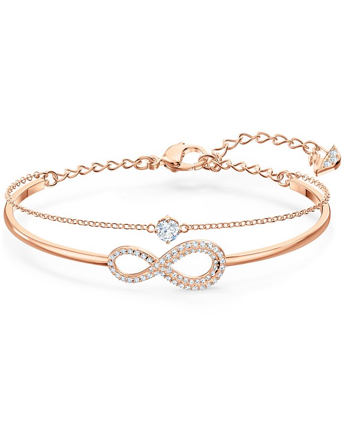 Swarovski Crystal Infinity Symbol Double-Row Bangle Bracelet & Reviews -  Bracelets - Jewelry & Watches - Macy's