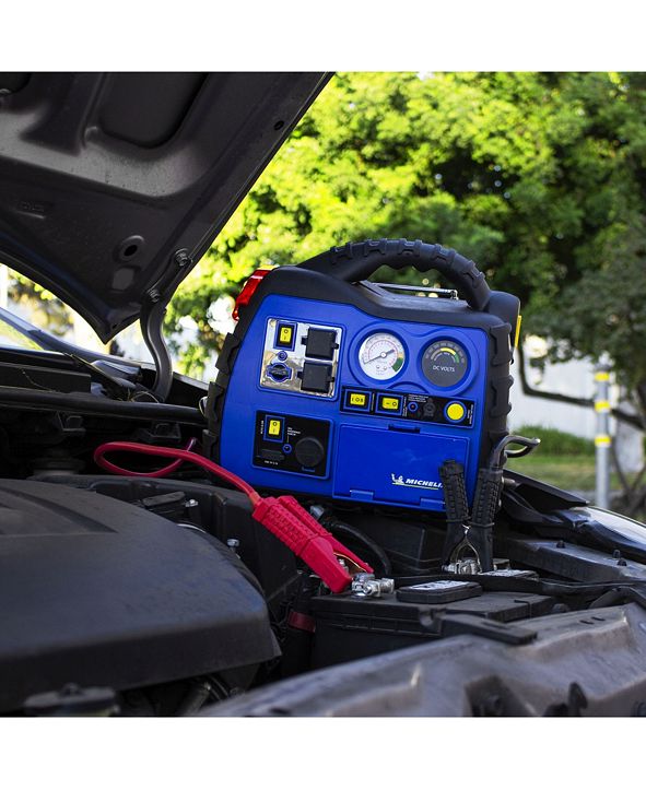 Michelin MultiFunction Portable Power Source Xr1 1000 Watt Jump Starter with Air Compressor and